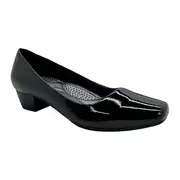 Boulevard Womens/Ladies Patent PU Low Heel Court Shoes Black 5 UK