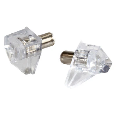 Rok Hardware Shelf Support 5mm Pin, Clear
