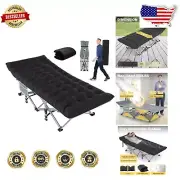 Lightweight Portable Camping Cot with Storage Pocket - Easy Setup, No Assembly