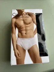 NEW Calvin Klein Briefs Men's Xlarge Black 5-Pack Classic Fit Cotton $70