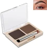 Boobeen 2-Color Eyebrow Palette, Brow Powder Makeup for Sculpting and Defining Brow, Eye Contour Kit with Brush Applicator