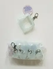 Key Holder Pocket Hand Sanitation Holder Square Glider Turquois Pack of 4