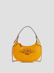 GUESS Women's Orange Malva Mini Hobo Bag in Gold