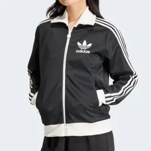 【adidas 愛迪達】Beckenbauer Tt 女款 黑白色 拉鍊 羅紋領 運動 休閒 外套 IR6089