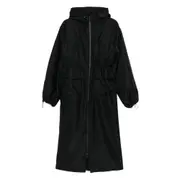 [Cecilie Bahnsen] Cecilie Bahnsen Hooded Coat 6 UK BLACK