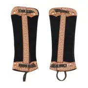 Charro Black Polainas Mexican Gamuza Lienzo Chaps