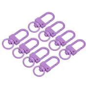 Swivel Clasps Snap Hook, 33x13mm Lobster Claw Clasp for DIY Purple, 8Pcs