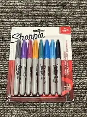 Sharpie Fine Point Permanent Marker, Assorted 1 Pack Of 8 Markers