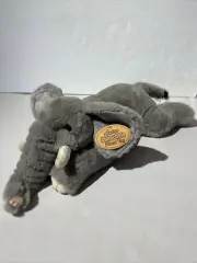 Anico Intl. Stuffed Baby Elephant Plush Super Soft New Wrinkled Trunk Tail Tip