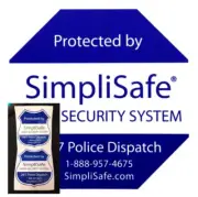 SimpliSafe Home Security Police Dispatch Generic 9" Yard Sign +2 Window Stickers