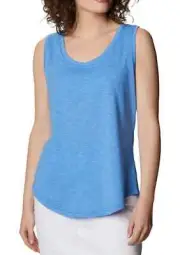 COLUMBIA NWT WOMENS CADES CAPE TANKTOP HARBOUR BLUE SIZE LARGE OMNI WICK