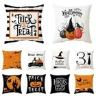 Halloween Horror Castle Spider Web Printed Cushion Cover Square Pillow Case