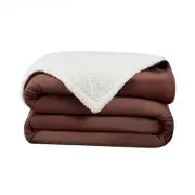Arkwright Sherpa Fleece Throw Blanket - King (104x90) Pack of 1 Chocolate Brown
