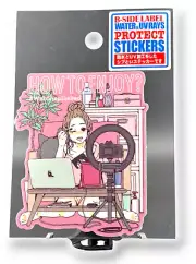 Live Stream Makeup Girl Sticker Quirky Fun Japan Decal B-Side Label