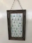 Glass Beaded Sun Catcher on Wooden Framed Chicken Wire
