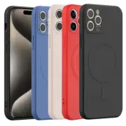 For iPhone 15 16 14 13 12 11 Pro Max Plus Case MagSafe Silicone Shockproof Cover