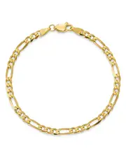 Bloomingdale's Fine Collection Men's 14K Yellow Gold 4mm Flat Figaro Chain Bracelet, 7