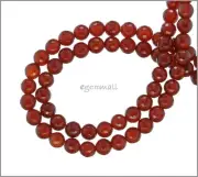 15.5" Carnelian Round Faceted Beads 6mm Grade A #54080