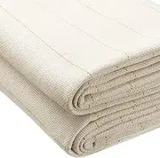 2 Pieces 79 x 59 Inches Monk's Cloth Primary Tufting Fabric Punch Needle Fabric Large Monk Cloth with Marked Lines for Sewing Rug Tufting Guns Embroidery Art Crafts Favors