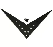 FVT-LG-B Large Black 6-string Vee Flying V Style Electric Guitar Tailpiece
