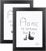 Bigqin 2 Pieces Photo Frame 8"x 10" Picture Frame Certificate Photo Frames Freestanding Wall Mountable Solid Home Decoration Photo Display Frame, 20 * 25cm, Black