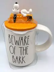 Rae Dunn Beware Of The Dark Mug Cup Coffee Tea Mug Cup 20oz White/Black/Orange