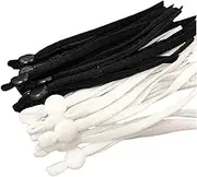 Small Elastic Rope 100 Pcs Sewing Elastic Band Cord with Adjustable Buckle Stretchy Mask Earloop Lanyard Earmuff Rope DIY Making Supplies Elastic Rope for Fitness