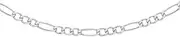 [Tuscany Silver] Tuscany 925 Silver Sterling Silver Diamond Cut Figaro Chain Necklace
