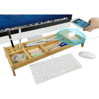 在飛比找蝦皮購物優惠-無線充電 辦公室 鍵盤 桌面 文具 收納架 整理 增高 置物
