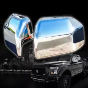 For 15-16 Ford F150 Chrome ABS Plastic Top Half Side Mirror Cover Overlay Trim