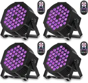 36LED Black Lights, 72W UV Stage Lights Blacklight with Glow in the Dark Party