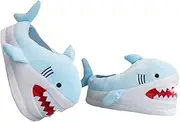 [Oshhni] Shark Slippers Novelty Soft Bedroom Shoes Keep Warm Floor Slippers Kids Slippers