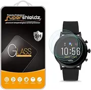 (3 Pack) Supershieldz for Fossil Gen 5 Smartwatch Carlyle HR Tempered Glass Screen Protector, Anti Scratch, Bubble Free