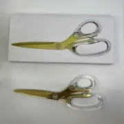 RUSSELL+HAZEL 9" Metal Standard Scissors Pointed Tip Gold/Clear 24448325