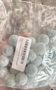 Mega Sour Raspberry Flavored Candy Bombs 250 Gram Bag (1/4 Kilo)