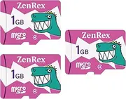 ZenRex 1GB Pack of 1, 3 Count Micro SD C4 Memory Card for Camera Tablet Smartphone with Adapter