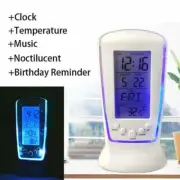 LED Music, Clock, Desktop Night Light, Thermometer, Multifunctional Clock