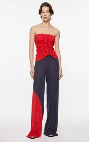 [Paris Georgia] Two-Tone Mesh Pants
