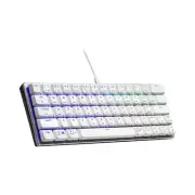 60 Silver/White Mechanical Low Profile Gaming Keyboard Linear Red Switches Custo