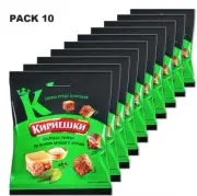 Pack 10 Kirieshki Rye Salted Croutons Aspic with Horseradish 40g x 10