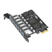 PCIE to USB3.0 Expansion Card 7-port PCI-E Adapter for Windows XP/7/8/8.1/10 PC