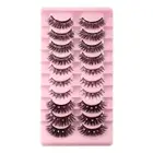 Rhinestone False Eyelashes Manga Lashes Diamond Fake Eyelashes Faux Mink Lashes