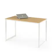 Zinus 140cm Office Desk Laptop Computer Table Wood Metal in White