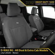 Isuzu D-MAX RG XP7 Heavy Duty Canvas 2x Front Seat Covers (Available)