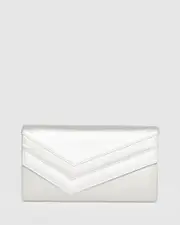 Silver Mila Arrow Clutch Bag