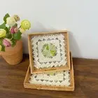 Creative Weaving Fruit Basket Rattan Weaving Bread Baskets Tray Living Room
