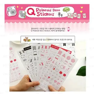 【kiret】韓國 拍立得 裝飾貼紙-超值18張(相框 相片 留言貼紙 標籤 留言對話框 空白底片)