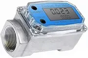 1 Inch Turbines FlowMeter Digital Flowmeter 10-100LPM ±1% Accuracy for Diesel Gasoline Kerosene Methanol Water