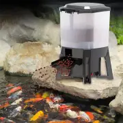6L Automatic Pond Fish Food Feeder Dispenser Solar Battery Power Auto Timed