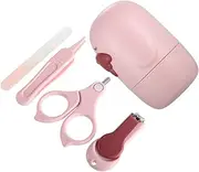 CATIEBYE Nail Clipper Boys and Girls Born Essentials Care Kit Nail Scissors File Tweezers Storage Case Safe for Newborns Infants Toddlers